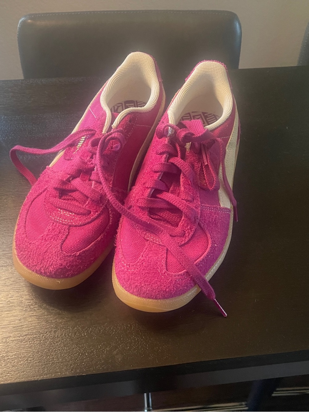 Puma Women's Pink Athletic Shoes with Gum Sole